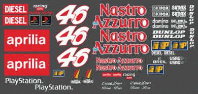 Rossi 1999 Aprilia 250GP Decal Kit