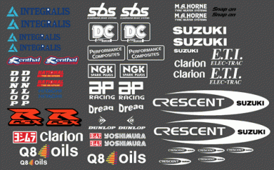 Suzuki Clarion 2001 BSB Decal Kit