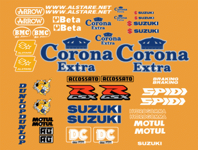 Suzuki Alstare Corona 2003 WSB Decal Kit