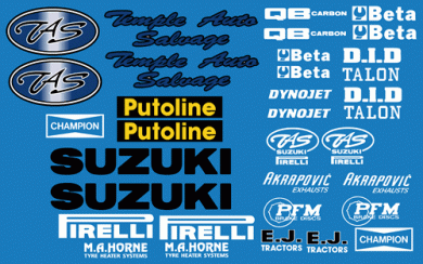 TAS Suzuki 2003 TT Decal Kit