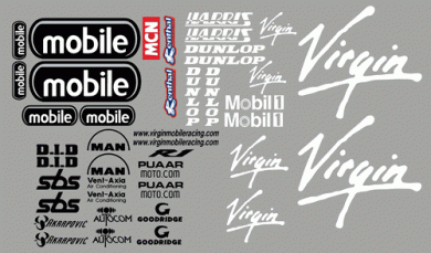 Yamaha Virgin Mobile 2003 BSB Decal Kit