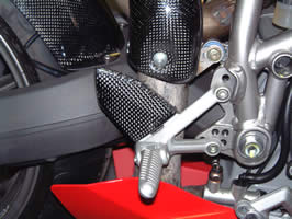 Ducati 999/749  Carbon Fibre Heel Plates - Front Pair