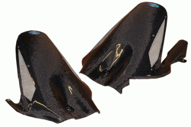 Honda CBR1000RR Fireblade 05-07 Carbon Fibre Rear Hugger Vented - with chainguard