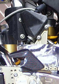 Honda SP1 / SP2 / RC51  Carbon Fibre Heel Plate Kit