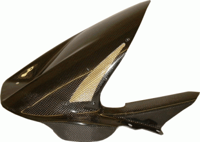 Kawasaki ZX10R 04/05 Carbon Fibre Rear Hugger - includes Chainguard - Vented