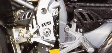 Triumph T595 / 955i  Carbon Fibre Heelplates